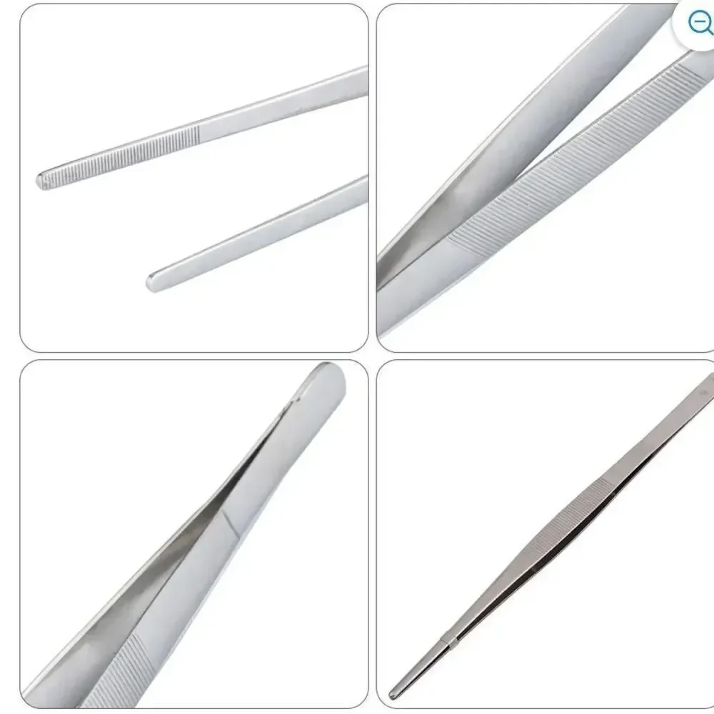 STAINLESS STEEL FOOD TWEEZERS